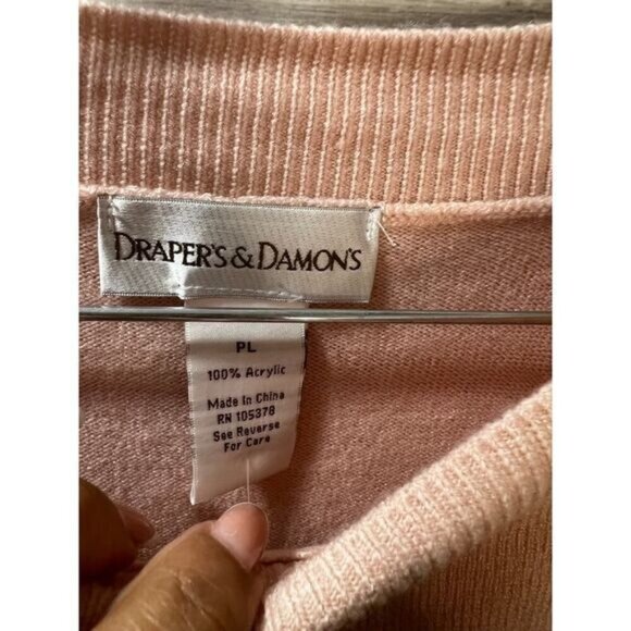 NEW‎ Draper's & Damons Boatneck Button Shoulder Sweater LP - Picture 5 of 5
